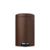 Brabantia NewIcon Pedaalemmer, 12 Liter - Mineral Cosy Brown