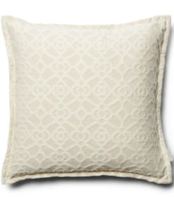 Kussenhoes, Kussensloop 50x50, Neutrale Print - Tavira - Beige