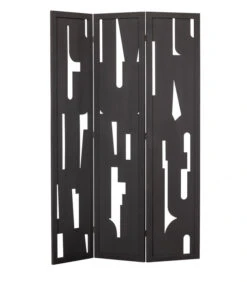 WOOOD Kamerscherm Merel - MDF - Zwart - 170x120x2