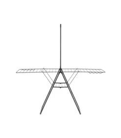 Brabantia HangOn Droogrek, 25 Meter Met Stang - Matt Black