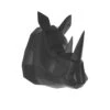 PRESENT TIME Wandhanger Origami Rhino - Polyresin Mat Zwart - 21x29,5x27,5cm