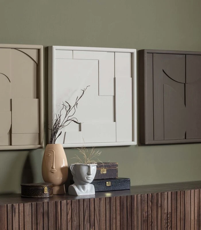 Fiona Vierkant Schilderij - Espresso - 60x60x5 4 Fiona Vierkant Schilderij - Espresso - 60x60x5 - Afbeelding 4