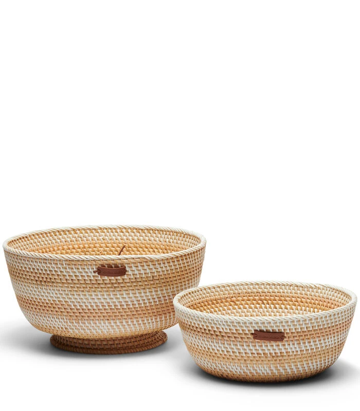 Opbergmanden Set 2, Bloempot Met Streep - Crystal Bay - Bruin 1 Opbergmanden Set 2, Bloempot Met Streep - Crystal Bay - Bruin