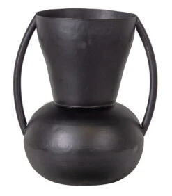 Exclusive Siep Vaas - Metaal - Zwart - 44x35x30