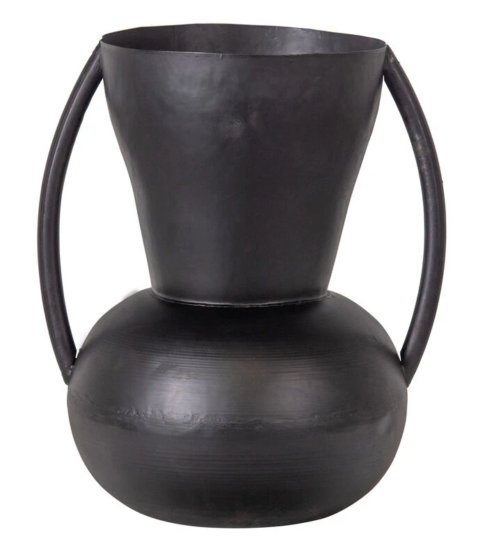 Exclusive Siep Vaas - Metaal - Zwart - 44x35x30 1 Exclusive Siep Vaas - Metaal - Zwart - 44x35x30