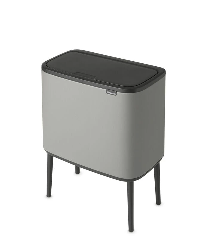 Brabantia Bo Touch Bin, 3 X 11L - Mineral Concrete Grey 2 Brabantia Bo Touch Bin, 3 X 11L - Mineral Concrete Grey - Afbeelding 2