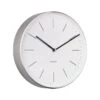 Karlsson Wandklok Minimal - Wit, Nikkel Behuizing - Ø27,5cm