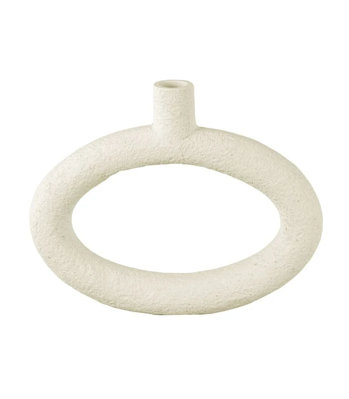 PRESENT TIME Vaas Ring - Polyresin - Ovaal Wijd Wit - 25x3,5x20,5cm 1 PRESENT TIME Vaas Ring - Polyresin - Ovaal Wijd Wit - 25x3,5x20,5cm