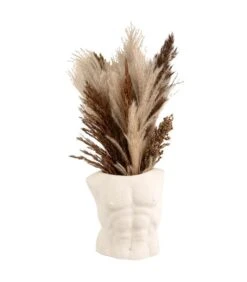 PRESENT TIME Bloempot Male - Ivoor - 12x19,5x20,5 Cm -Dagelijkse Boodschappen Winkel aab07e719b884ecbbcef1f8ed483b97d