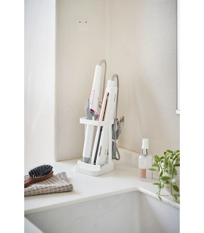 Yamazaki Hair Iron Stand - Tower - White 3 Yamazaki Hair Iron Stand - Tower - White - Afbeelding 3
