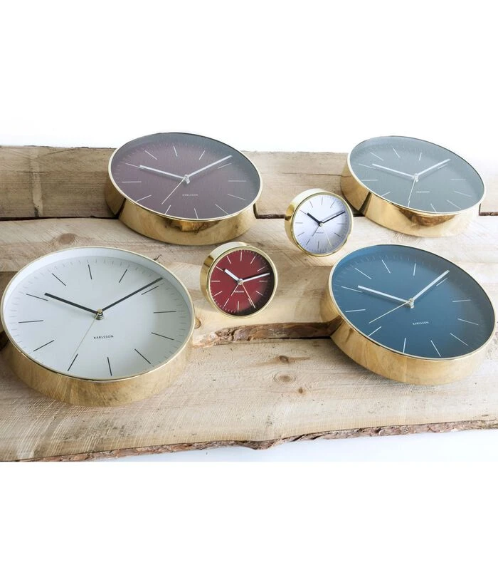 Karlsson Wandklok Minimal - Wit, Shiny Goud Behuizing - Ø27,5cm 2 Karlsson Wandklok Minimal - Wit, Shiny Goud Behuizing - Ø27,5cm - Afbeelding 2