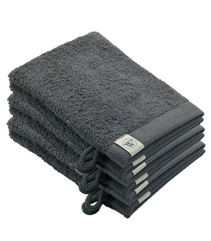 6x Remade Cotton Washandjes Grijs 1 6x Remade Cotton Washandjes Grijs