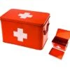 PRESENT TIME Medicijnkist - Large - Metaal Rood - 31,5x19x21cm