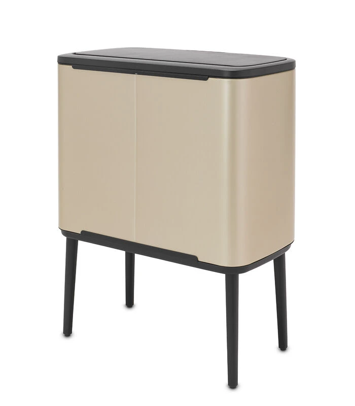 Brabantia Bo Touch Bin, 3 X 11L - Champagne 2 Brabantia Bo Touch Bin, 3 X 11L - Champagne - Afbeelding 2