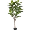 WOOOD Rubberboom Kunstplant 135 Cm - Plastic - Groen - 135x74x55