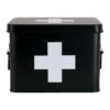 PRESENT TIME Medicijnkist - Medium - Metaal Mat Zwart - 21,5x15,5x16cm