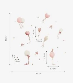 SELENE Muursticker Kinderkamer - Ballonnen En Vliegers (roze) - 29,7 X 42 Cm 5 SELENE Muursticker Kinderkamer - Ballonnen En Vliegers (roze) - 29,7 X 42 Cm -Dagelijkse Boodschappen Winkel b39fb0d14446452fb74a17e2afe76b74