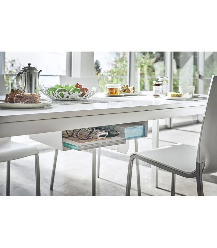 Yamazaki Under-table Shelf - Tower - White 2 Yamazaki Under-table Shelf - Tower - White - Afbeelding 2