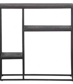 WOOOD Vakkenkast Binnen/Buiten Febe - Metaal - Zwart - 76x76x30