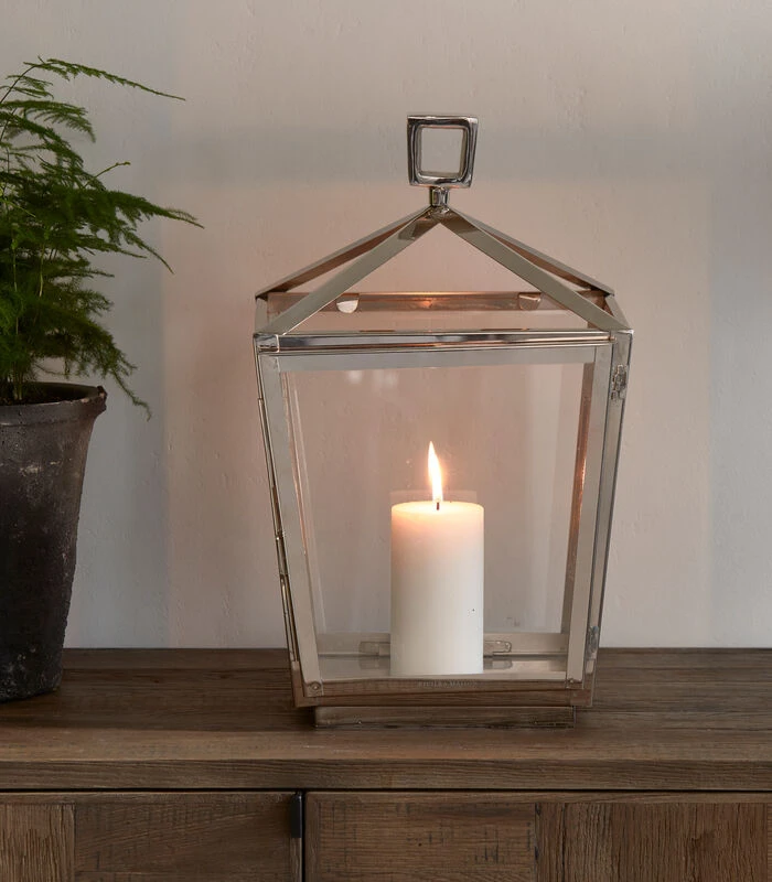 Lantaarn, Windlicht - Montmartre - Zilver - Aluminium, Glas 2 Lantaarn, Windlicht - Montmartre - Zilver - Aluminium, Glas - Afbeelding 2