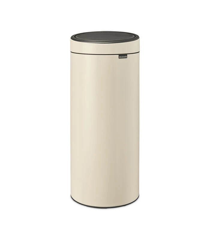Brabantia Touch Bin New Afvalemmer, 30 Liter, Soft Beige 1 Brabantia Touch Bin New Afvalemmer, 30 Liter, Soft Beige
