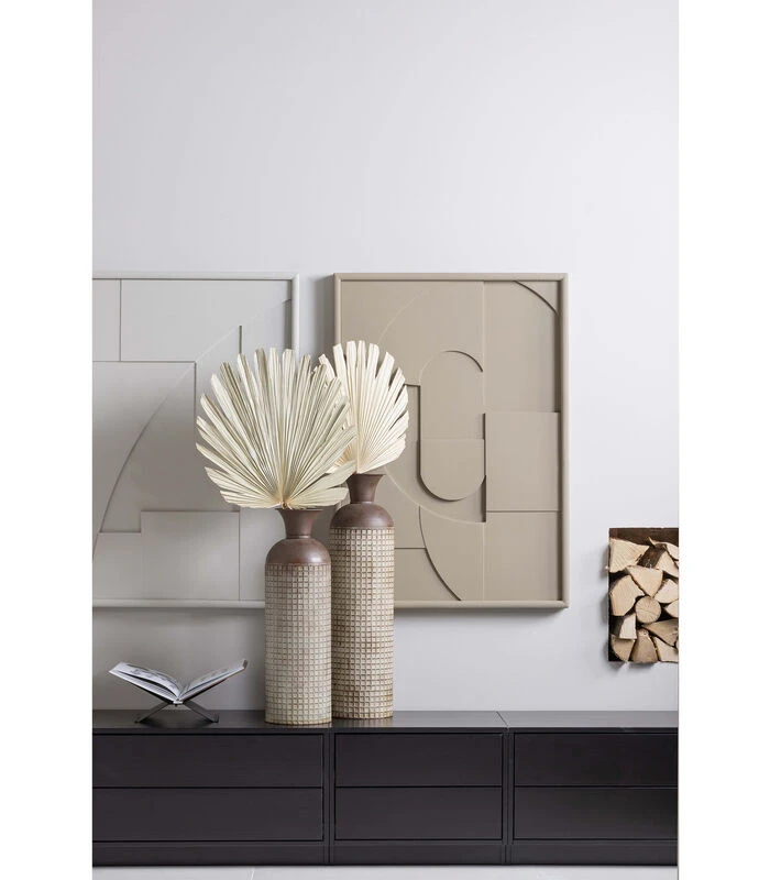 Exclusive Kari Vaas L - Metaal - Bruin - 60x17x17 3 Exclusive Kari Vaas L - Metaal - Bruin - 60x17x17 - Afbeelding 3