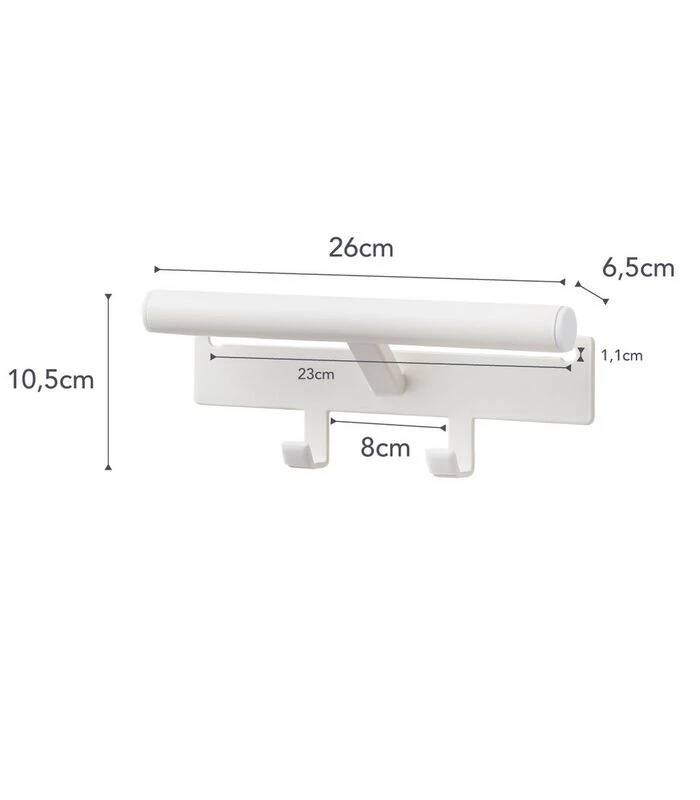 Yamazaki Backpack Hanger - Tower - White 5 Yamazaki Backpack Hanger - Tower - White - Afbeelding 5