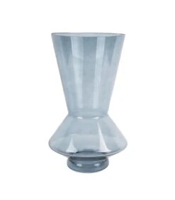 PRESENT TIME Vaas Glow - Glas Donkerblauw - Large - 17x28cm