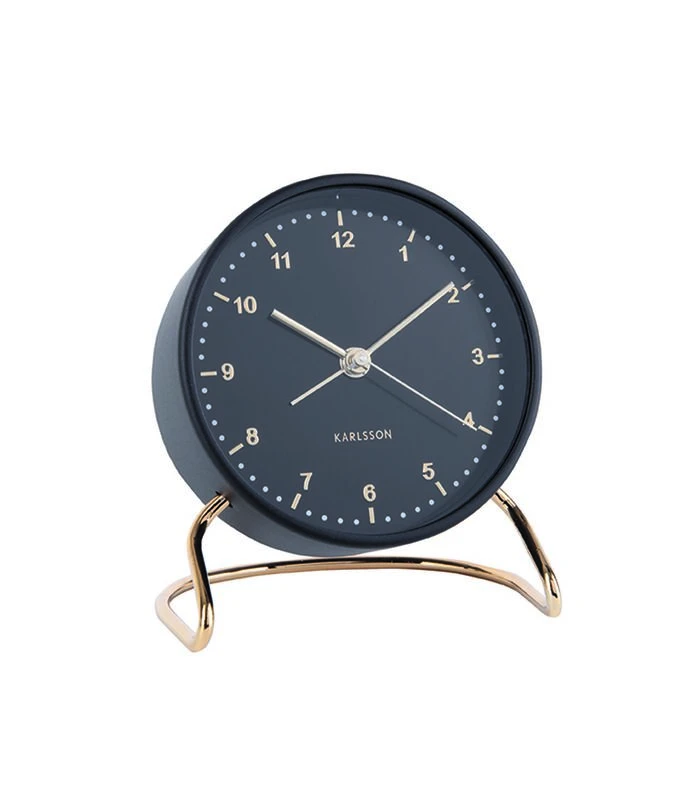 Karlsson Wekker Stylish Numbers - Zwart - Ø9x11cm 1 Karlsson Wekker Stylish Numbers - Zwart - Ø9x11cm