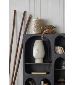 WOOOD Barney Vakkenkast - Hout - Zwart - 80x60x14 -Dagelijkse Boodschappen Winkel b8413d63c9a747a88b4f97cb5916f0fb