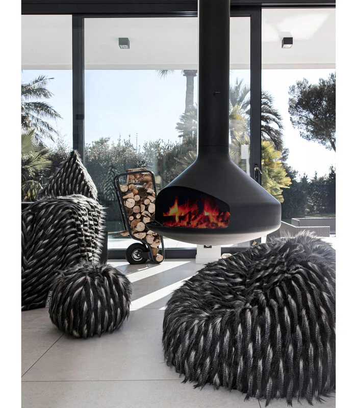 Ronde Bal Zachte Kussen -zwarte 2 Ronde Bal Zachte Kussen -zwarte - Afbeelding 2