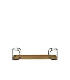 Wandplank Zyra - Zwart/Hout - 70x22,5x15,5cm