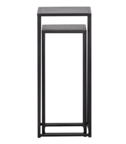 WOOOD Saul Plantentafels - Metaal - Zwart - Set Van 2 -Dagelijkse Boodschappen Winkel ba0a9f562d8c4685a8e1f28ac3522c35