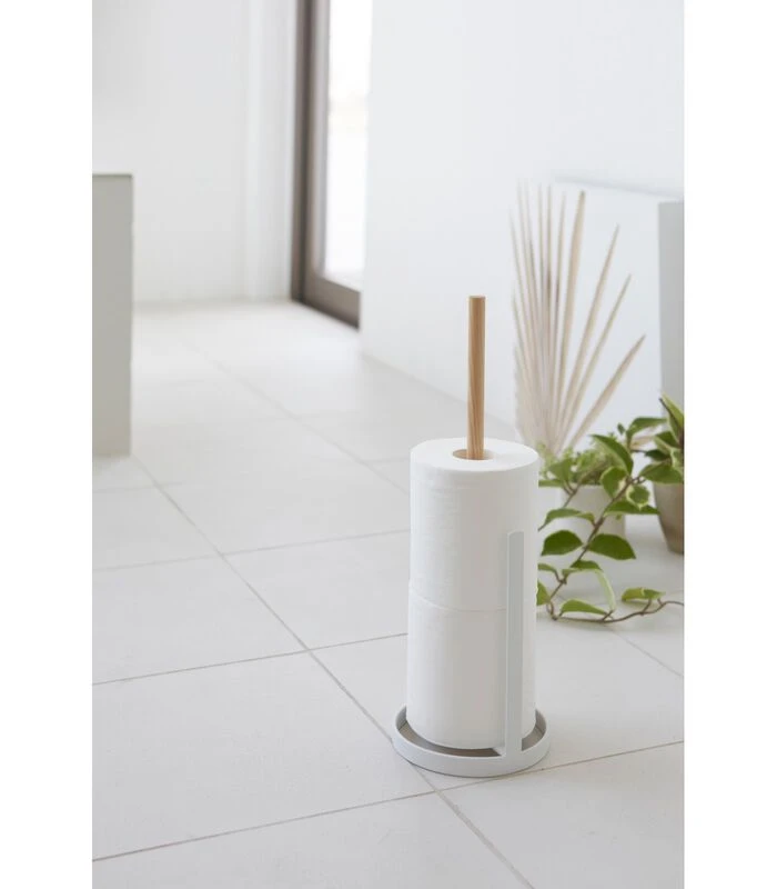 Yamazaki Toilet Paper Stand - Tosca - White 2 Yamazaki Toilet Paper Stand - Tosca - White - Afbeelding 2