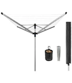 Brabantia Droogmolen Lift-O-Matic Advance, 60m, Metalen Grondanker