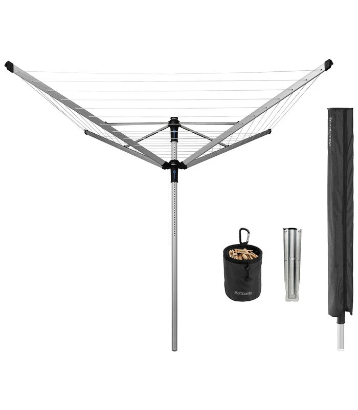 Brabantia Droogmolen Lift-O-Matic Advance, 60m, Metalen Grondanker 1 Brabantia Droogmolen Lift-O-Matic Advance, 60m, Metalen Grondanker