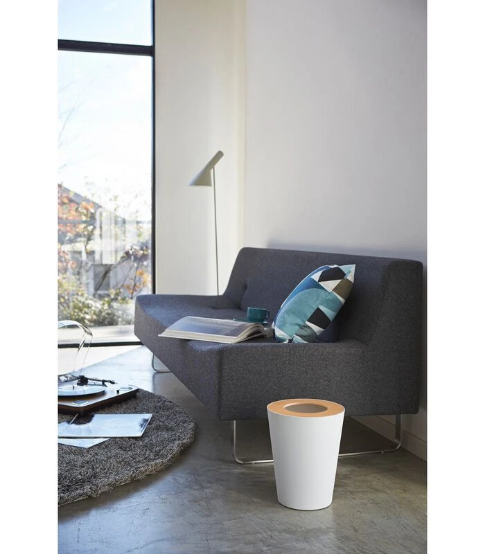 Yamazaki Trash Can Round - Rin - Natural 3 Yamazaki Trash Can Round - Rin - Natural - Afbeelding 3