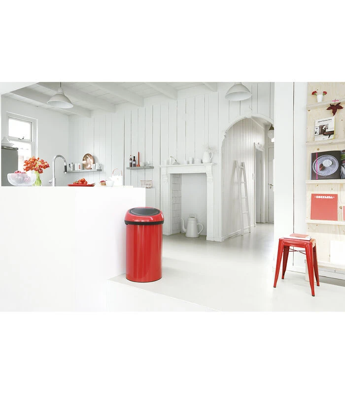 Brabantia Touch Bin Afvalemmer, 60 Liter - Passion Red 4 Brabantia Touch Bin Afvalemmer, 60 Liter - Passion Red - Afbeelding 4