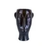 PRESENT TIME Plantenpot Mask - Glazuur Donker Bruin - Lang - 17,2x16,2x27,2cm