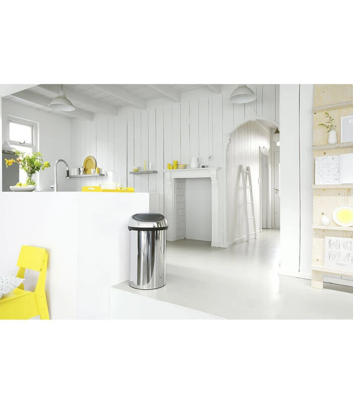 Brabantia Touch Bin Afvalemmer, 60 Liter - Brilliant Steel 4 Brabantia Touch Bin Afvalemmer, 60 Liter - Brilliant Steel - Afbeelding 4