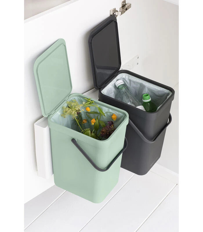 Brabantia Sort & Go Inbouwemmer, 2 X 16 Liter 2 Brabantia Sort & Go Inbouwemmer, 2 X 16 Liter - Afbeelding 2