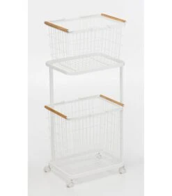 Yamazaki Laundry Cart 2 Tier - Tosca - White 8 Yamazaki Laundry Cart 2 Tier - Tosca - White -Dagelijkse Boodschappen Winkel be9d394ed5764ce98e812aed261841c1
