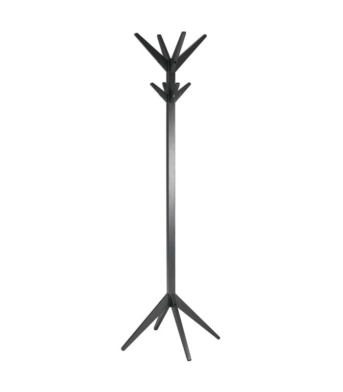WOOOD Studio Staande Kapstok - Berken - Zwart - 178x45x45 1 WOOOD Studio Staande Kapstok - Berken - Zwart - 178x45x45