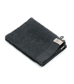 Washandje Soft Cotton Antraciet 16 X 21 Cm Set Van 2