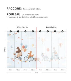 GENTLE FRIENDS Behang Wanddecoratie - Dieren En Ballonnen -Dagelijkse Boodschappen Winkel cacdb046d14d4190a1b6a70be93a4a45