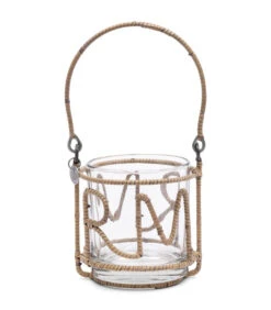 Theelichthouder Rustic Rattan Amicitia Naturel