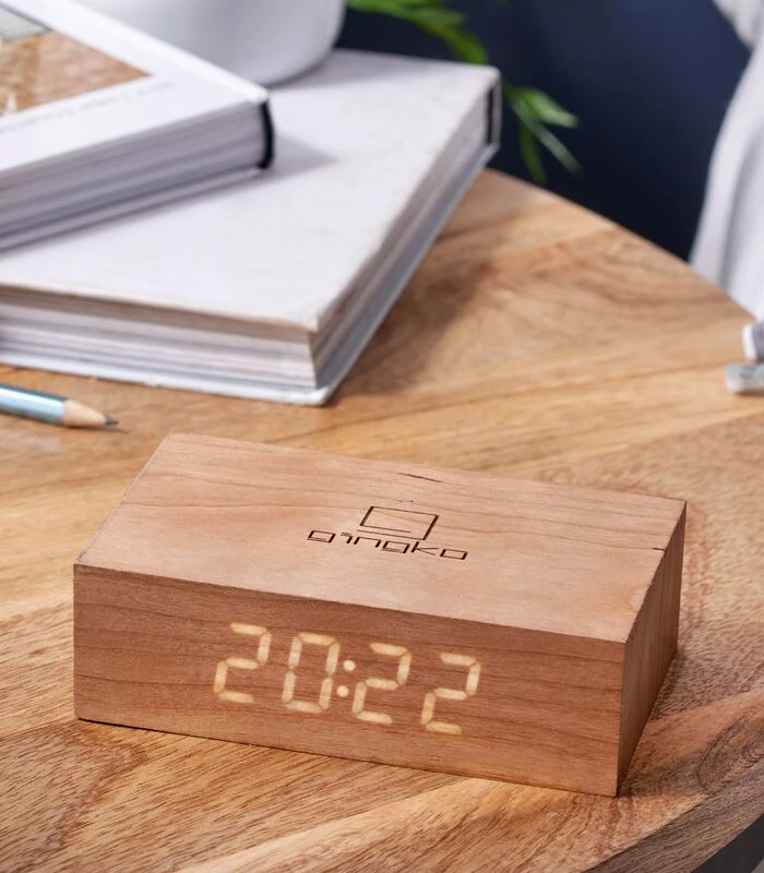 Flip Click Clock Wekker - Kersen/LED Wit 2 Flip Click Clock Wekker - Kersen/LED Wit - Afbeelding 2