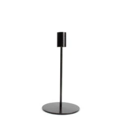 Kandelaar 10xH20cm Metaal Zwart Pillar