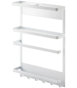 Yamazaki Magnetic Refrigerator Side Rack - Tower - White