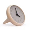 TOUPIE - Tafelklok Van Hout En Beton Met Blauwe Wijzers